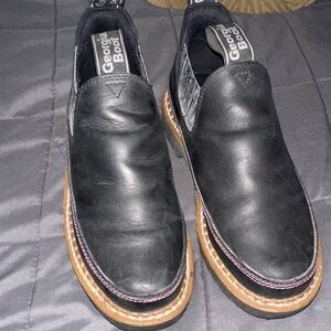 Georgia Boot Black and Brown Men's Leather Boots